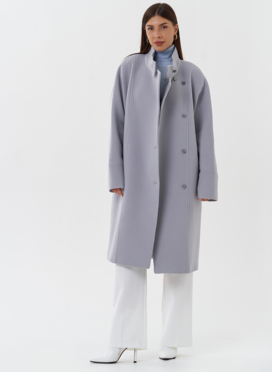 Женское пальто серого цвета