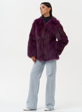 Женская куртка из меха канадского енота Женская куртка из меха канадского енота