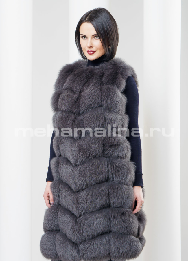 Песцовый жилет модель № M-145 в кредит