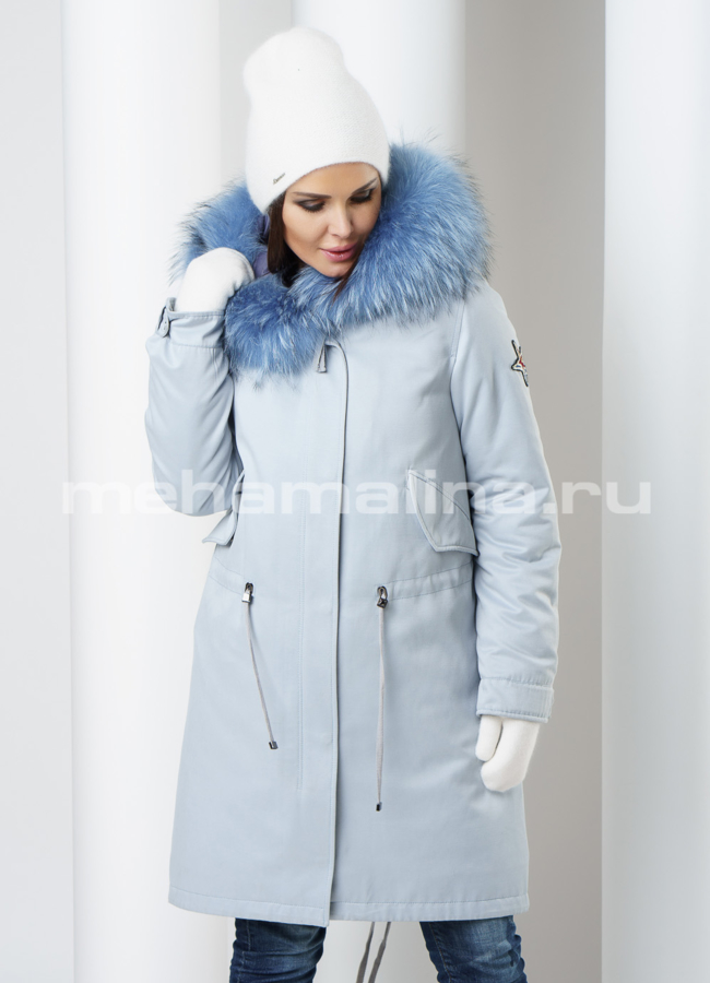 Меховая парка модель № П-168 универмаг малина