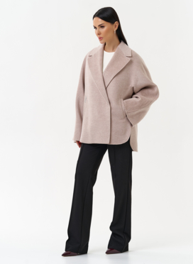 Укороченное пальто с английским воротником