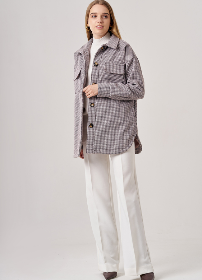 Женское пальто-рубашка модель № 01 в кредит