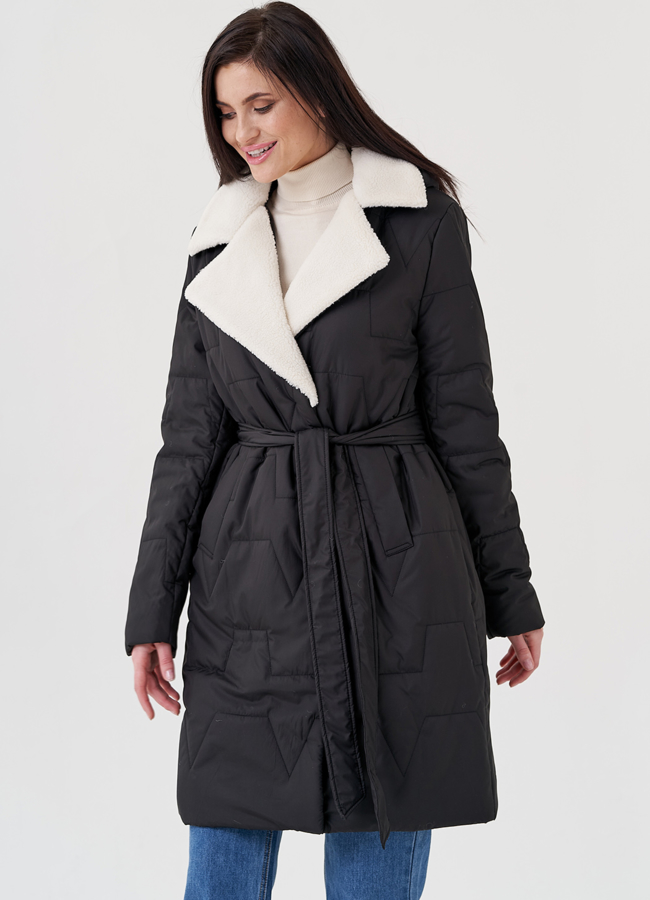 Полупальто с английским воротником  модель № 23917 универмаг малина