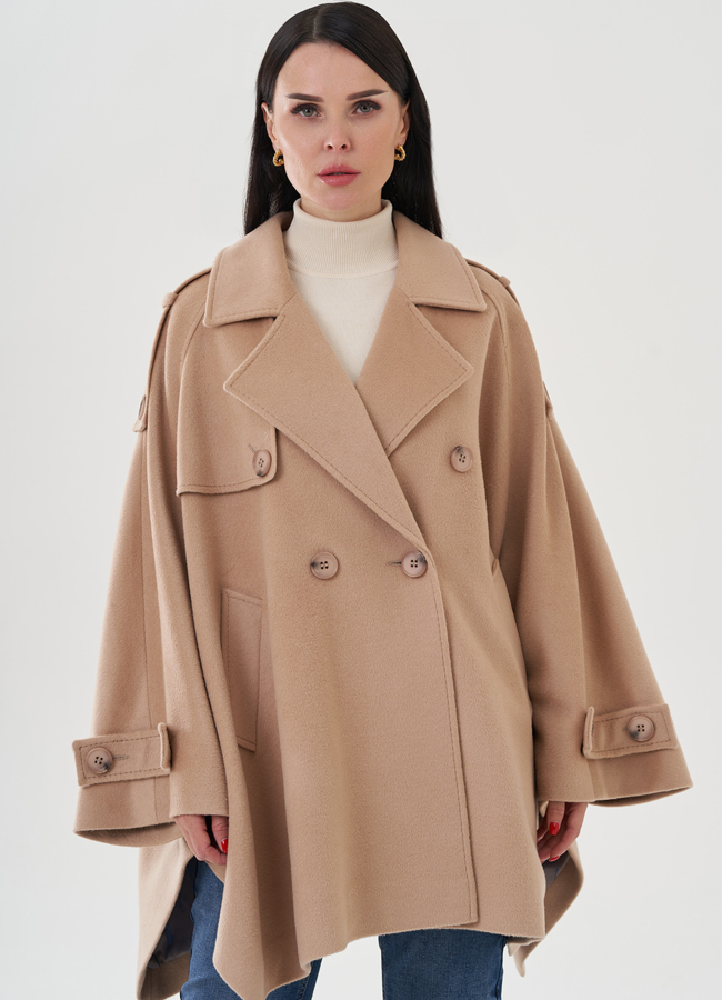 фото Полупальто женское с английским воротником модель № 24689