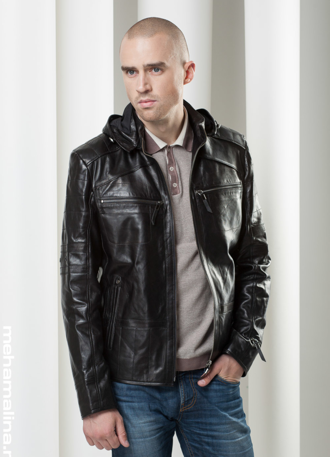 Кожаная куртка модель №  в кредит