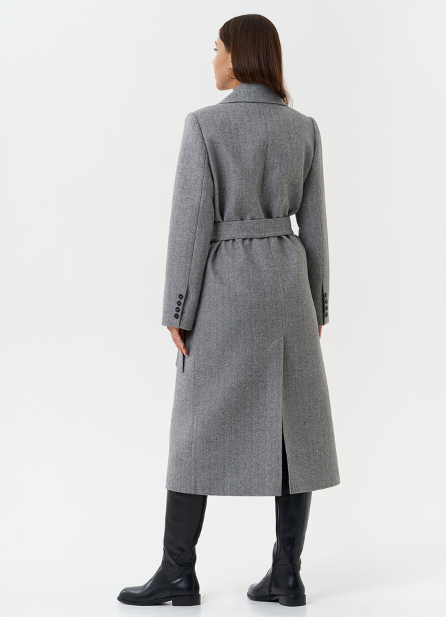 Женское пальто с английским воротником модель № 28082 универмаг малина