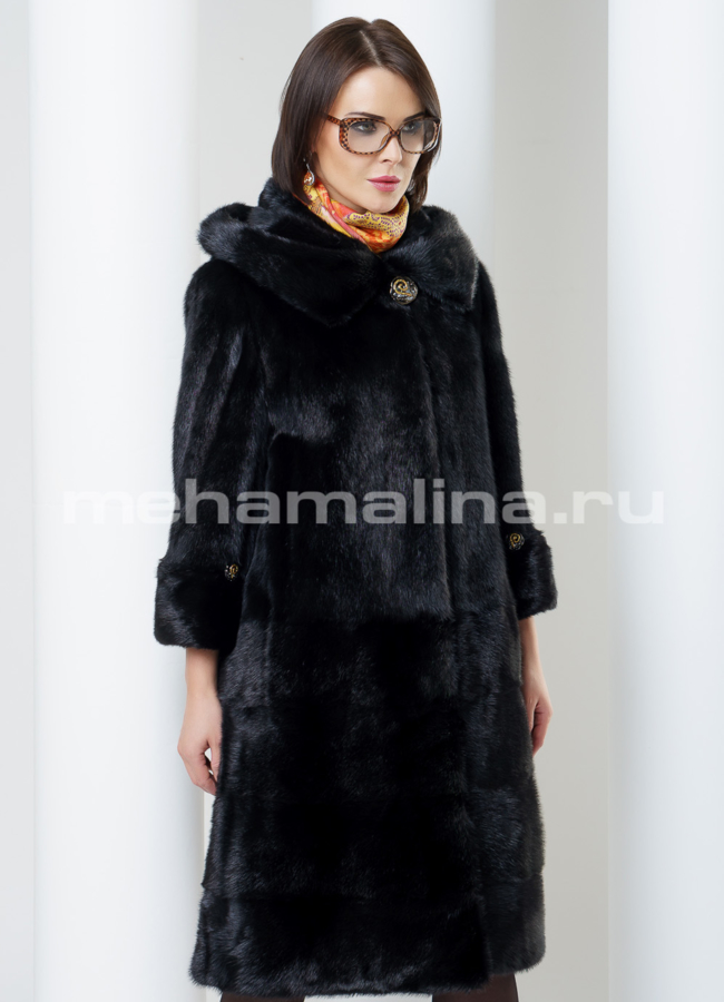 Норковая шуба модель № S-467 универмаг малина