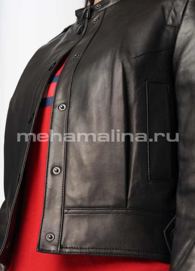 Куртка из натуральной кожи прямого кроя модель № 10516 в кредит