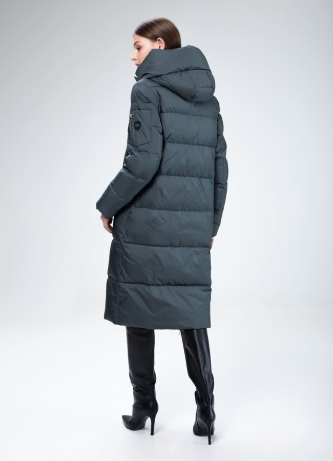 Пуховик женский с капюшоном  модель № 25798 универмаг малина