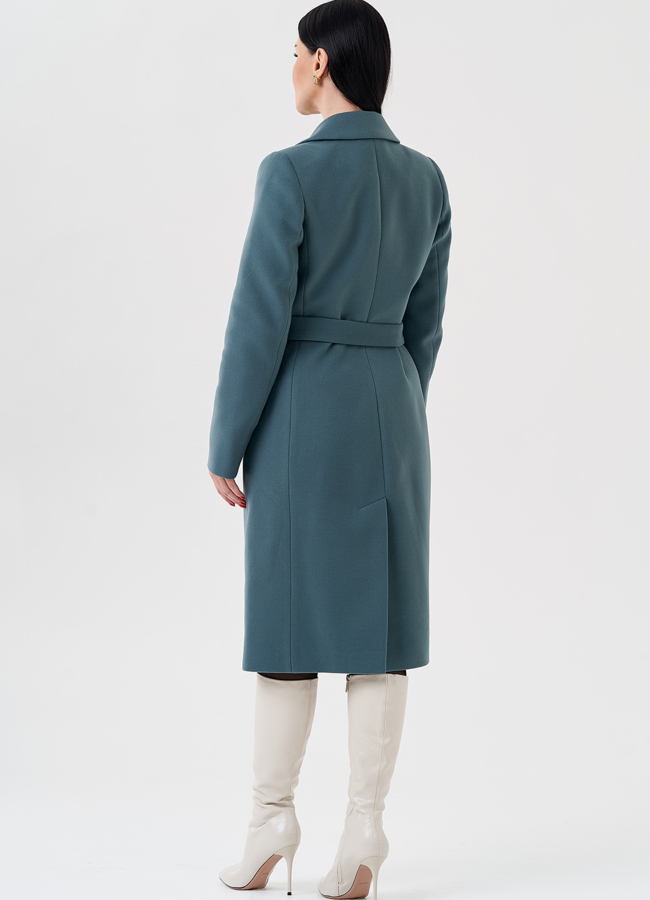 Женское пальто с английским воротником   модель № 23450 универмаг малина