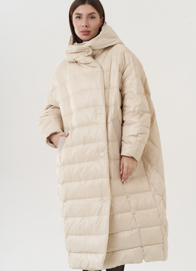 фото Пуховик оверсайз с капюшоном  модель № 25956