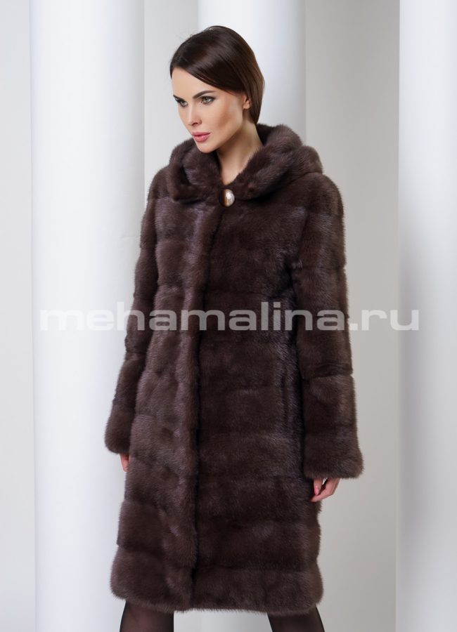 Шуба из норки модель № S-554 универмаг малина