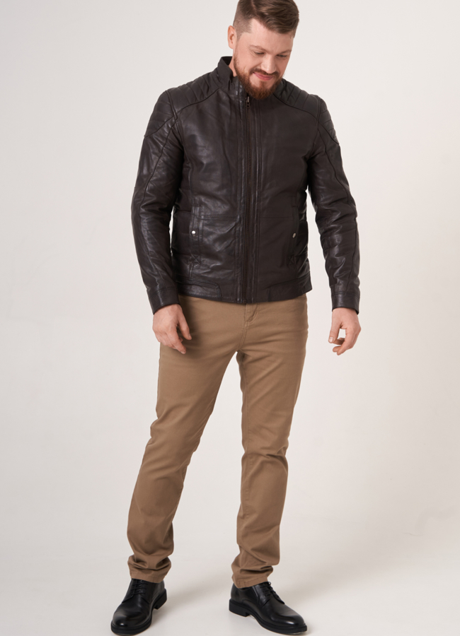Мужская куртка из натуральной кожи модель № 772 в кредит