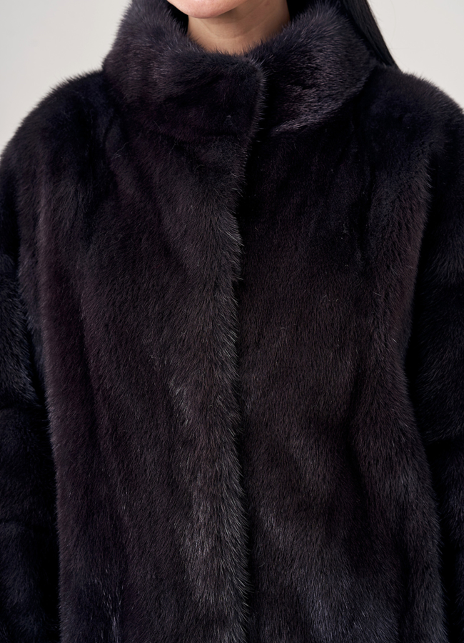 Короткая норковая шуба  модель № 23103 в рассрочку