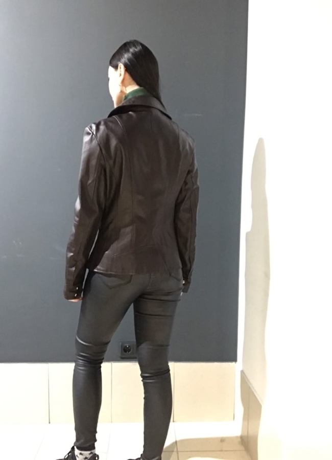 фото Куртка из эко кожи приталенная модель № 7991