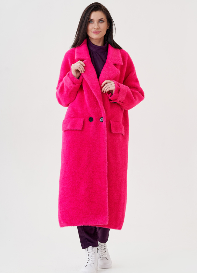 Длинный кардиган в цвете фуксия модель № 75698 универмаг малина