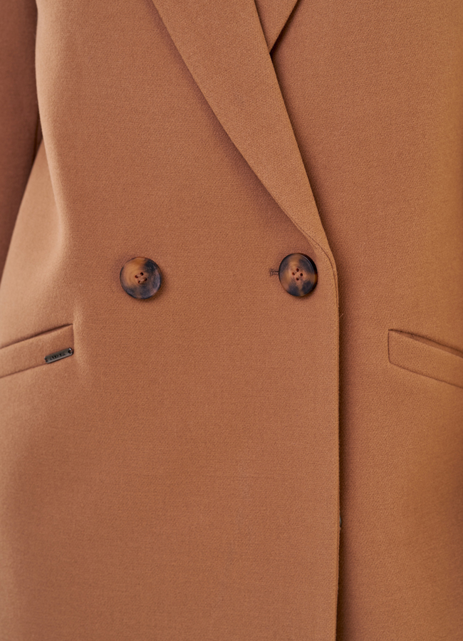 Женское пальто в цвете кэмел модель № 23177 в кредит