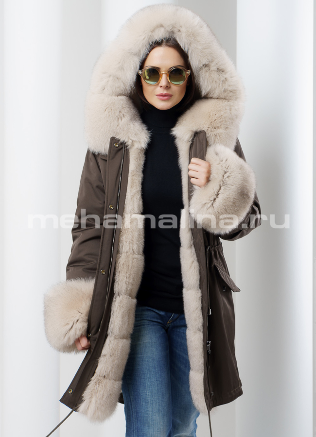 Парка на меху Malina siberian wear модель № П-105 универмаг малина