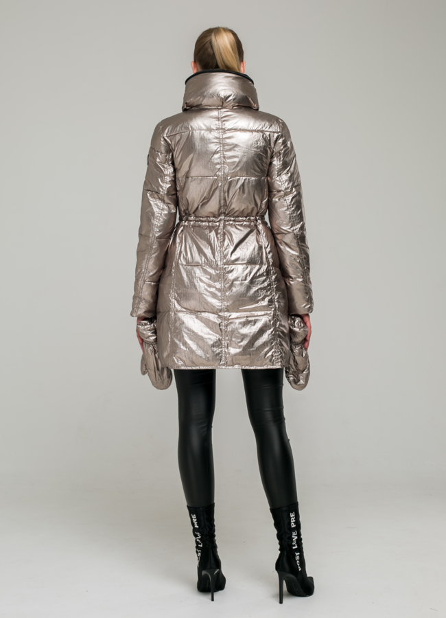 Бронзовый пуховик ODRI модель № П-239 в кредит