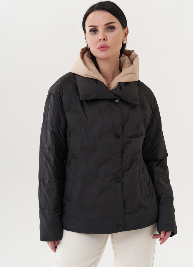 Легкая куртка с капюшоном модель № 26740 в кредит