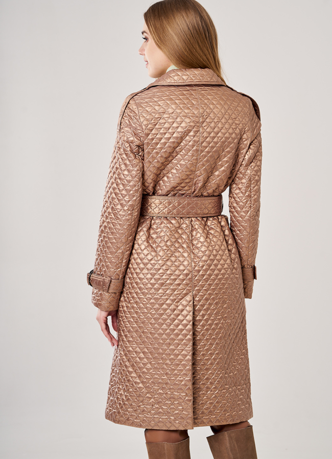 Пальто демисезонное бежевого цвета модель № 20555 универмаг малина