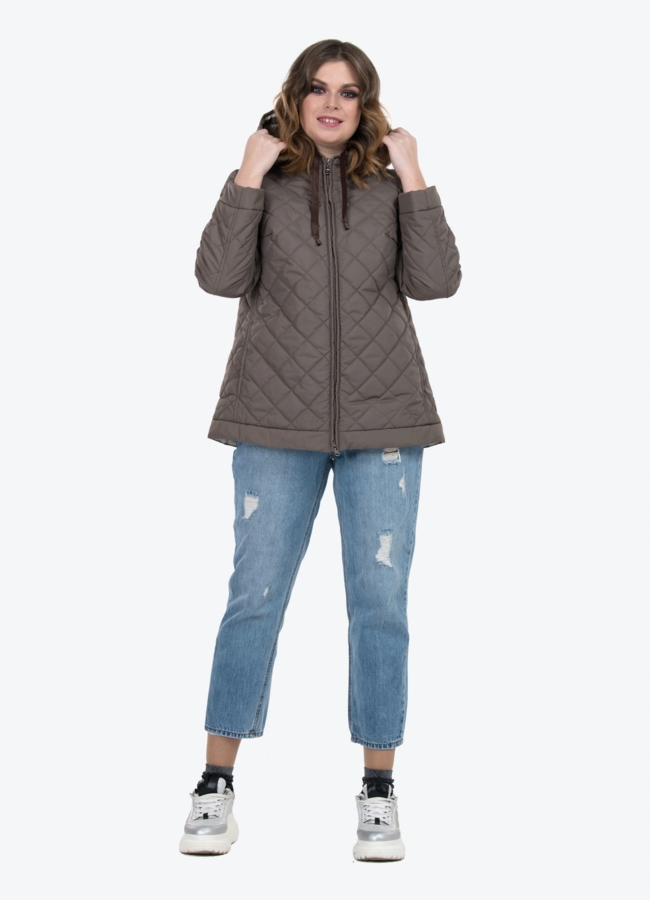 Куртка модель № Мари меха малина