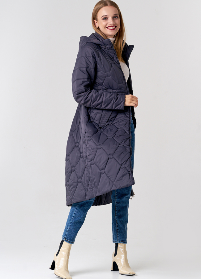 Удлиненное женское пальто  модель № 21583 универмаг малина