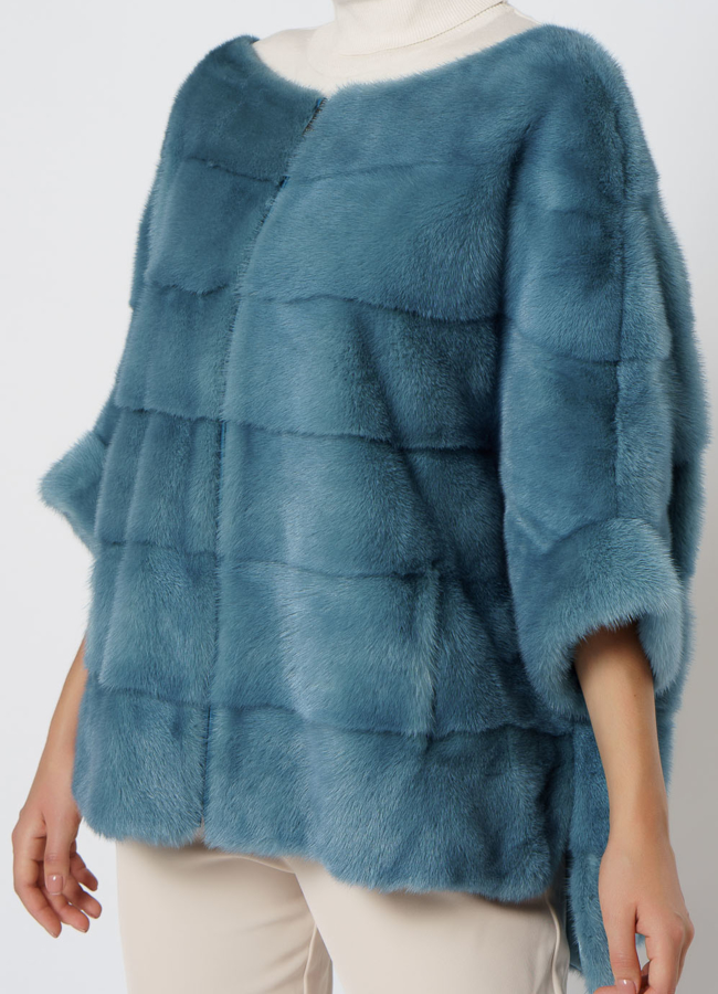 Короткая шуба на молнии модель № 1211 в рассрочку