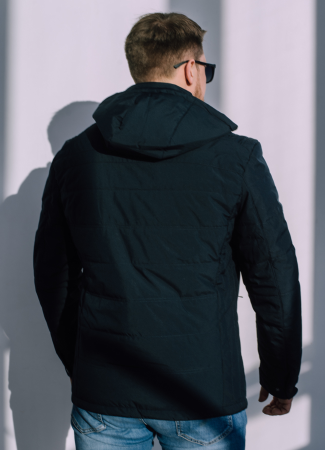 Мужская  утепленная куртка с капюшоном  модель № 22418 универмаг малина