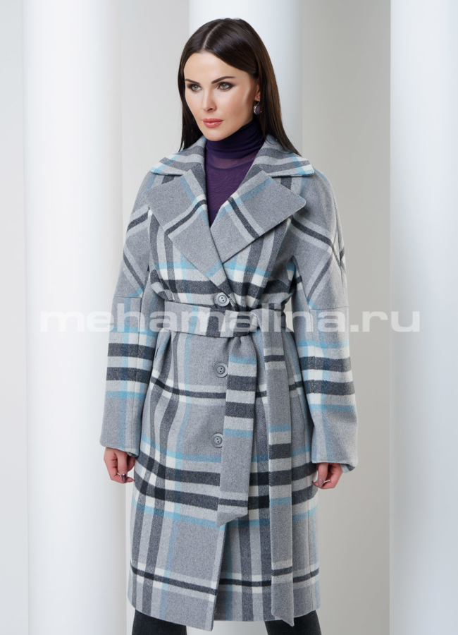 Пальто Aurora в клетку модель № 321/1 в рассрочку