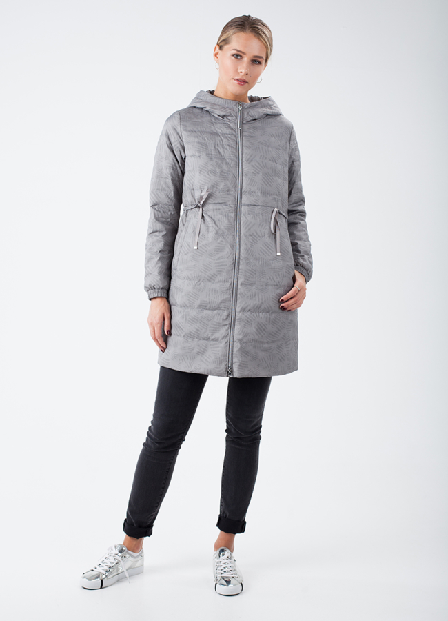 Весенний плащ модель № 529 меха малина