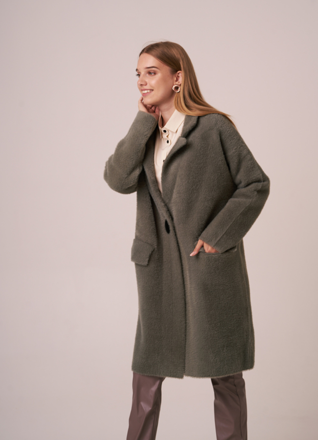 Кардиган oversize в цвете хаки модель № 968 универмаг малина