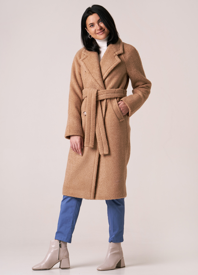 Утепленное пальто из шерсти модель № 232 универмаг малина