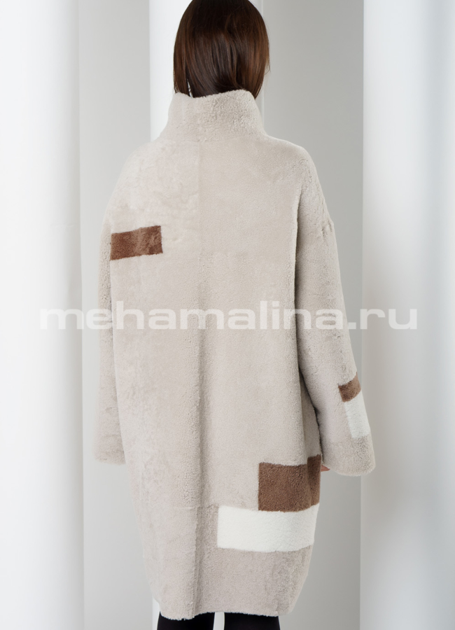 Светлая шуба модель № D-198 в кредит