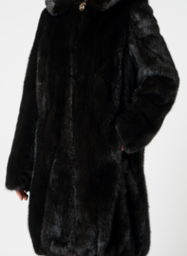 Норковая шуба с капюшоном Норковая шуба с капюшоном