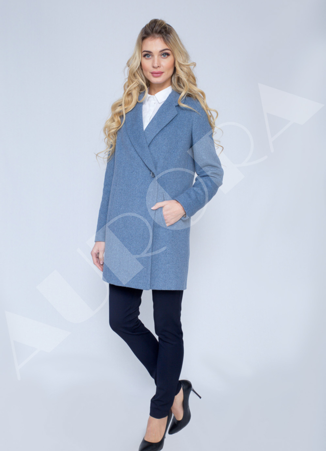 Пальто  модель № BP-127 меха малина