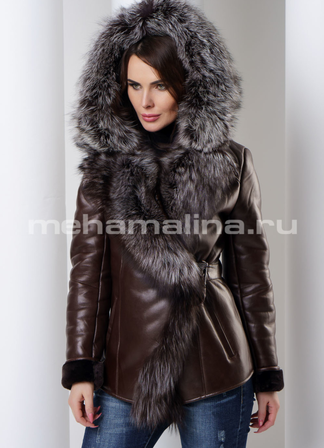 Укороченная дубленка модель № 132 универмаг малина