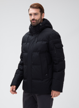 Мужской пуховик с капюшоном 