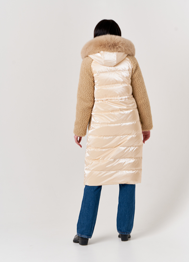 фото Пуховик с эко мехом модель № 19247