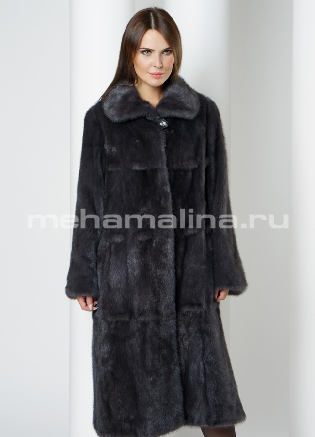 Норковая шуба  модель № S-634 универмаг малина