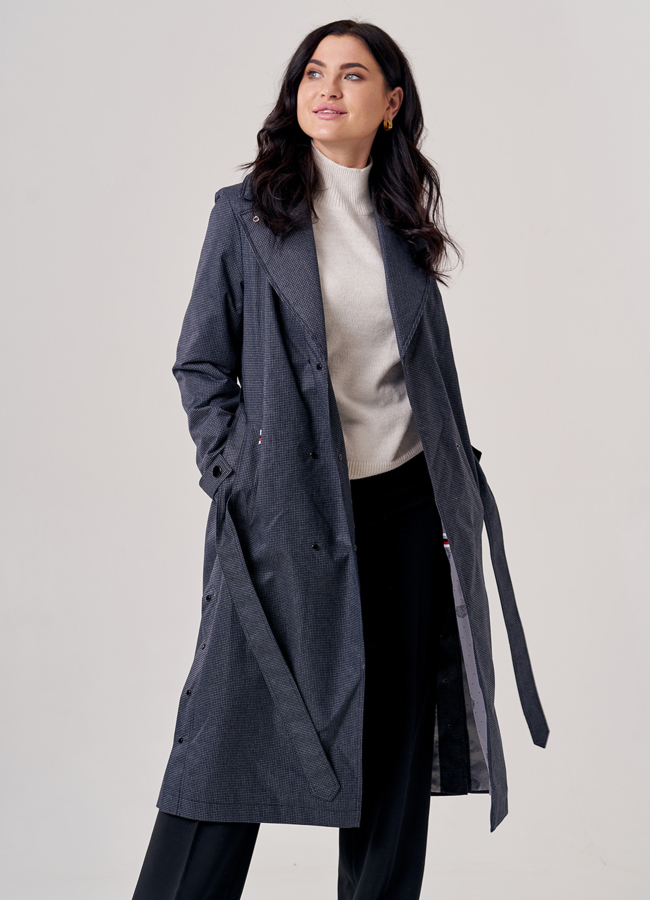 Плащ женский утепленный серого цвета модель № 20715 универмаг малина