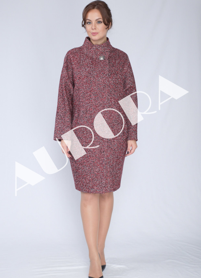 Пальто Aurora модель № 329 меха малина