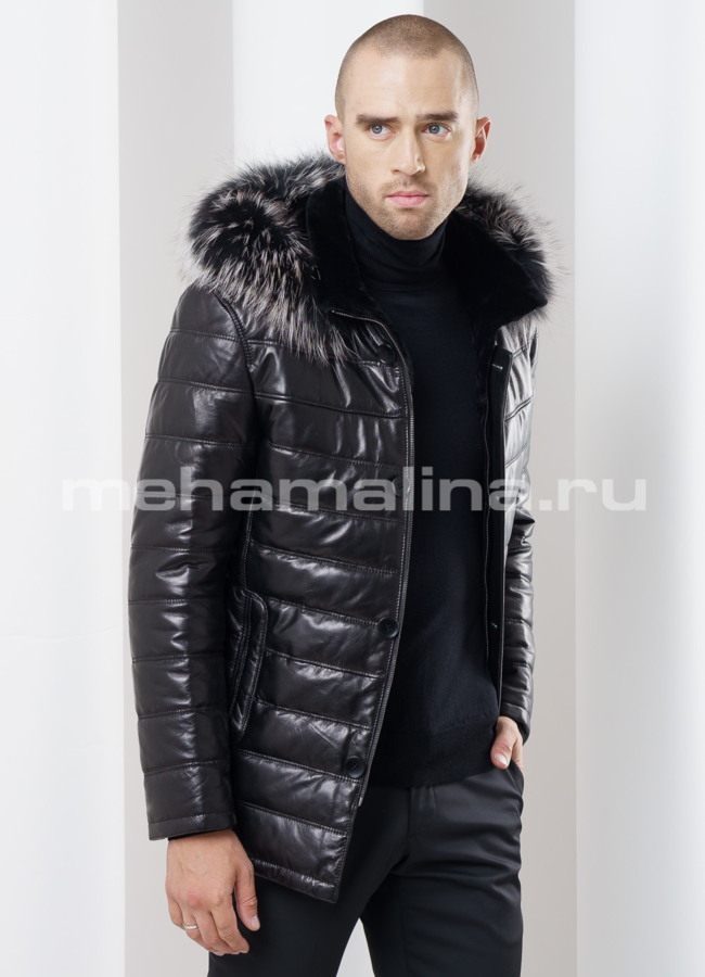 Мужской пуховик модель № ПМ-73 универмаг малина