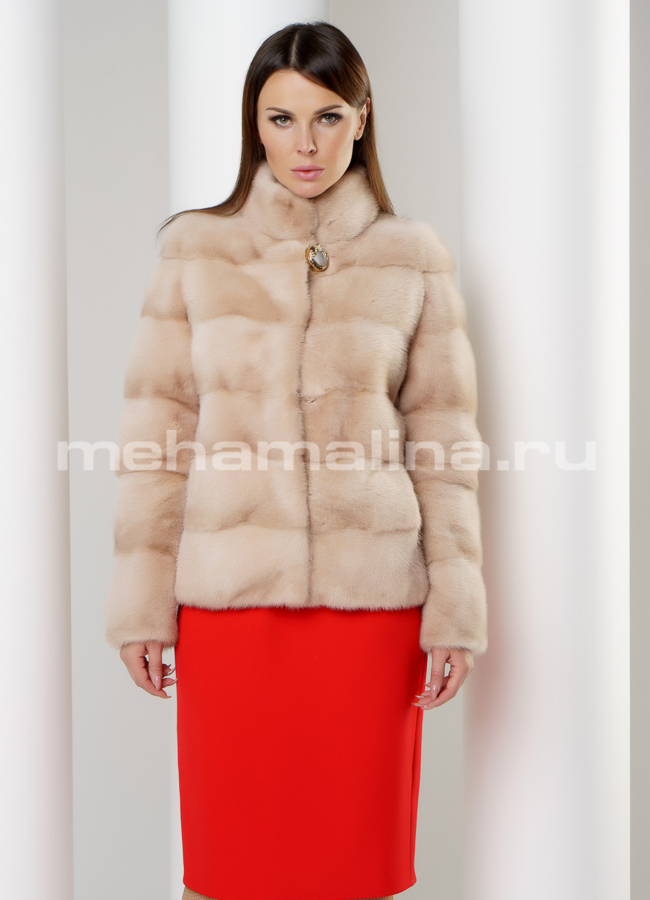 Шуба короткая из норки модель № S-597 в рассрочку