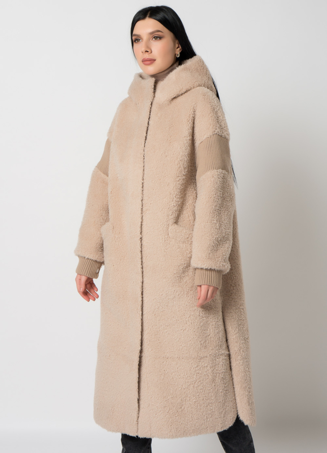 Двухстороннее пальто из шерсти модель № 88986 универмаг малина