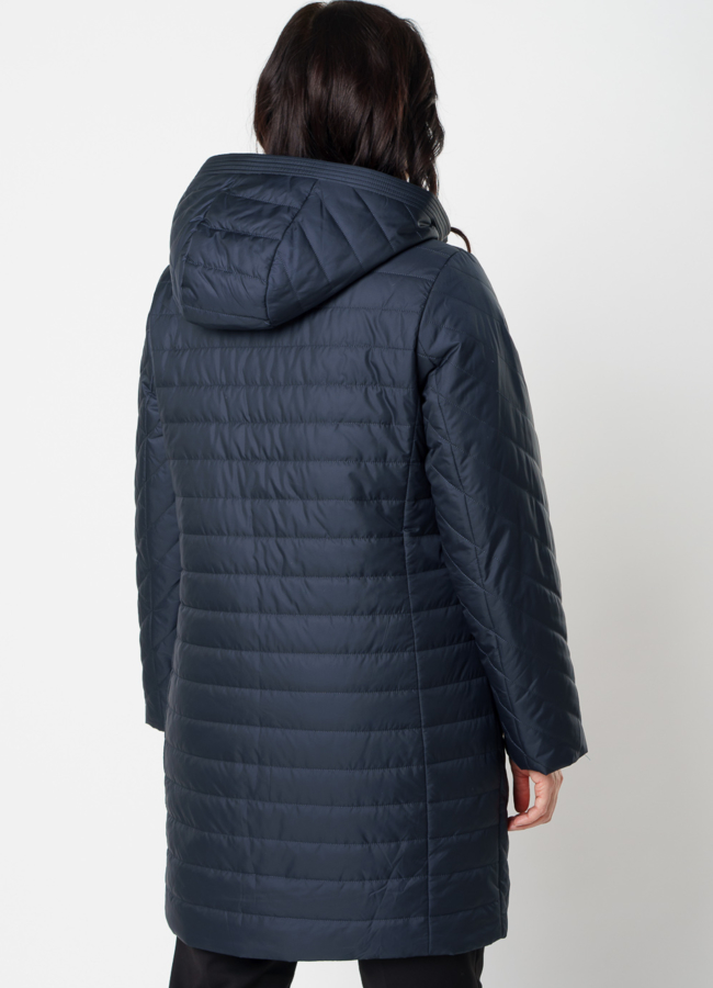 Полупальто женское синего цвета модель № 20667 универмаг малина