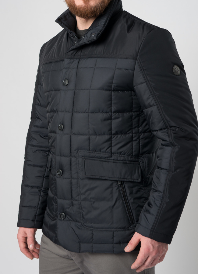 Мужская утепленная куртка синего цвета модель № ALBANO универмаг малина