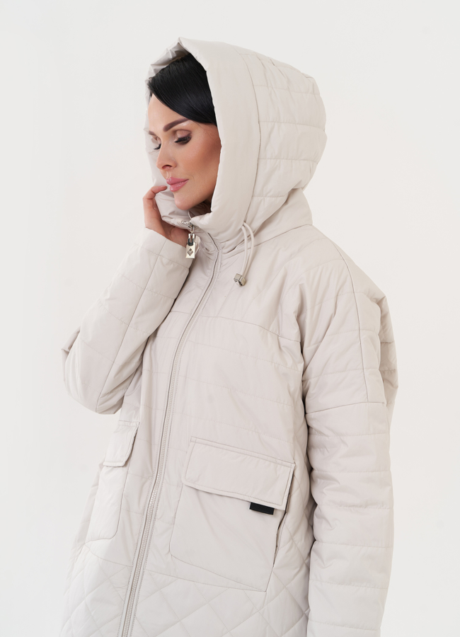 Пуховик с капюшоном модель № 26976 универмаг малина