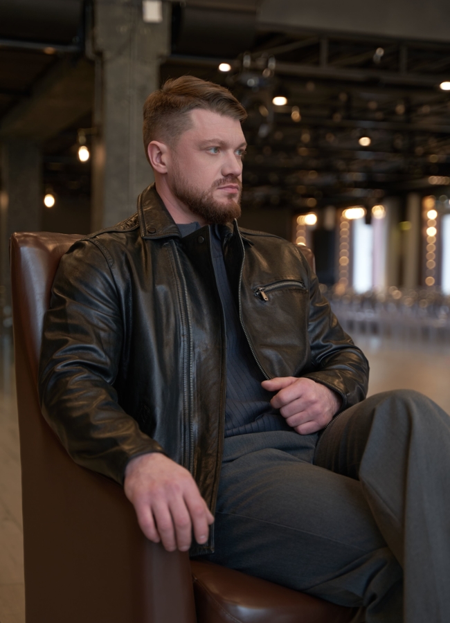 фото Мужская кожаная куртка  фото Мужская кожаная куртка