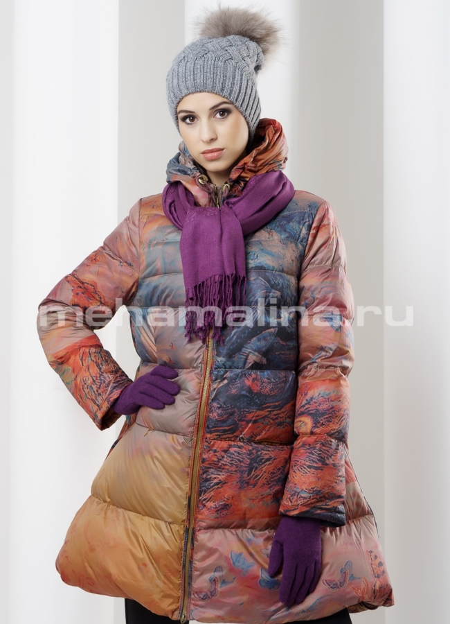 Пуховик на молнии модель № П-80 универмаг малина